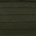 Banc coffre de rangement ovale en tissu Teddy, Aucun assemblage requis