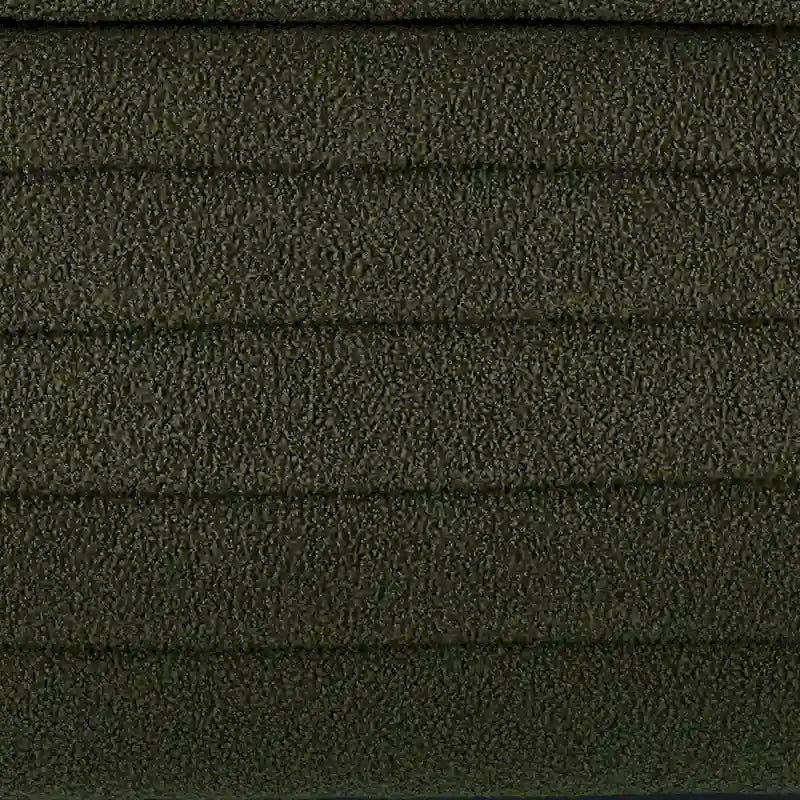 Banc coffre de rangement ovale en tissu Teddy, Aucun assemblage requis