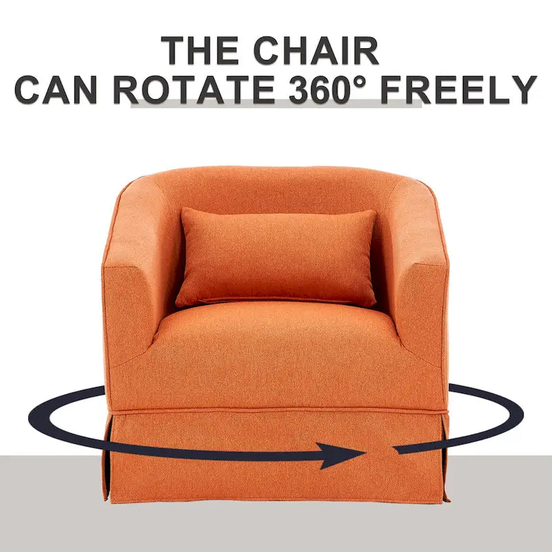 Fauteuil pivotant avec ottomane, fauteuils d'appoint pivotants, fauteuils de lecture, fauteuils ronds avec base en métal noir