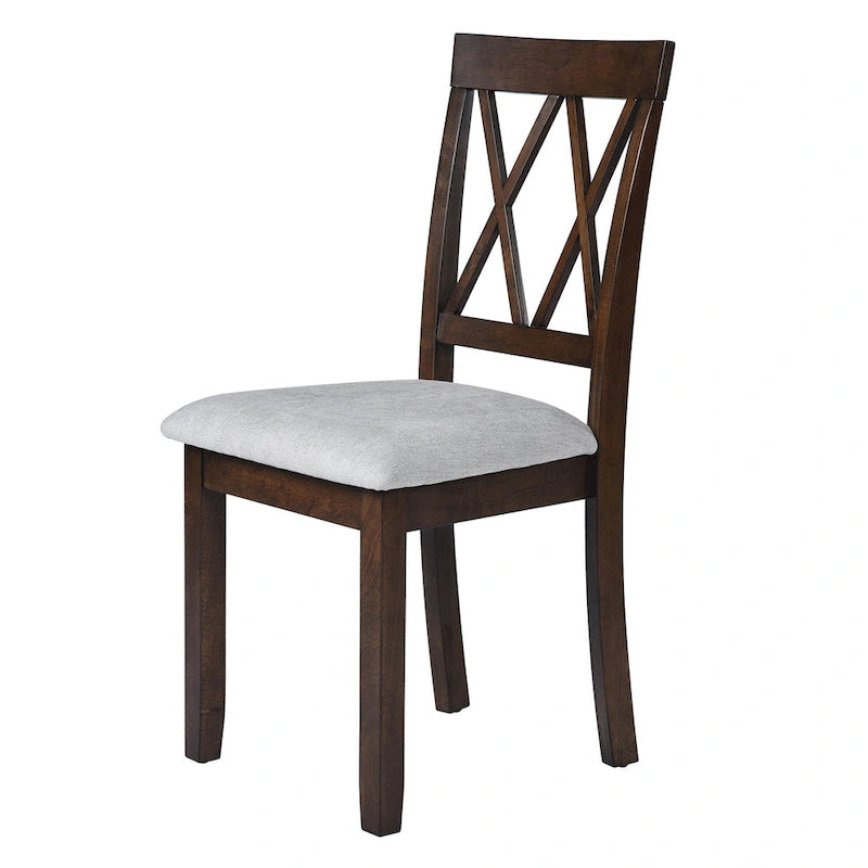 Lot de 2 chaises de salle à manger, chaises d'appoint rembourrées en tissu, chaises de cuisine élégantes