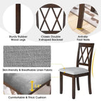 Lot de 2 chaises de salle à manger, chaises d'appoint rembourrées en tissu, chaises de cuisine élégantes