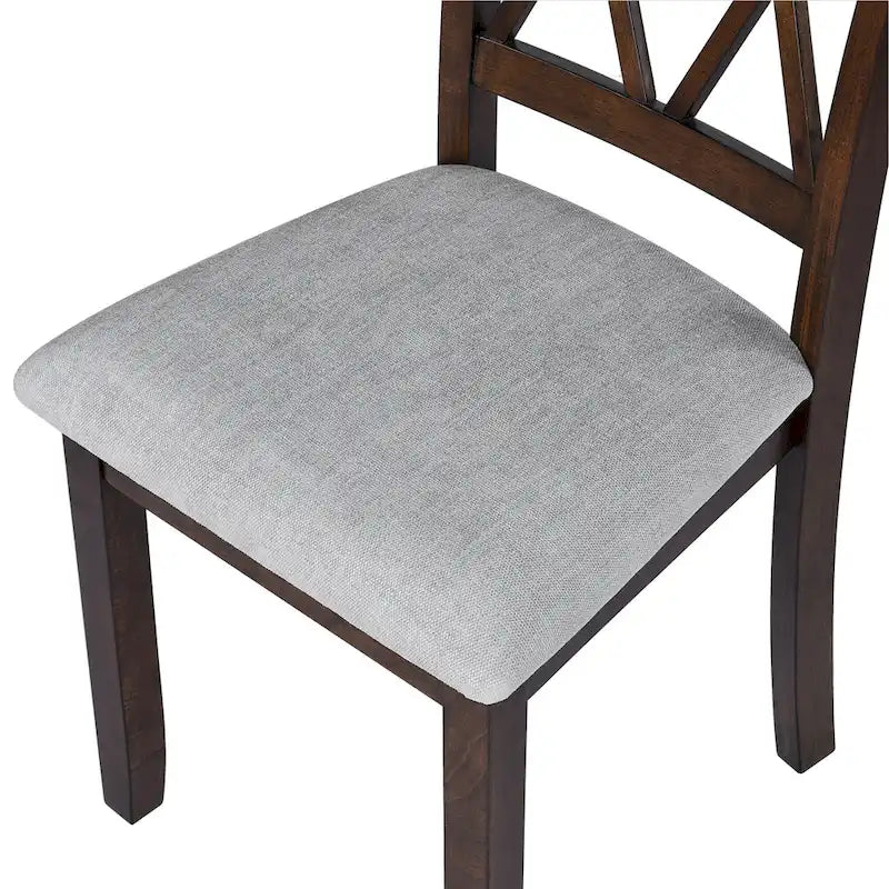 Lot de 2 chaises de salle à manger, chaises d'appoint rembourrées en tissu, chaises de cuisine élégantes