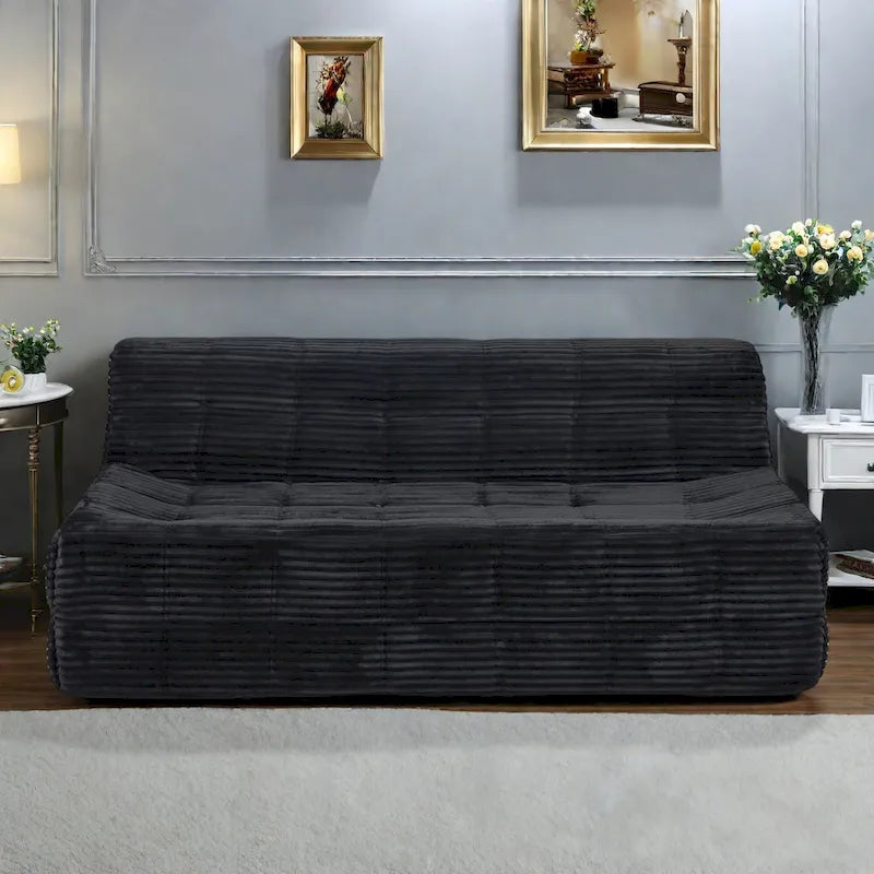 Canapé 3 places en mousse 75, sans assemblage, design compact et installation facile