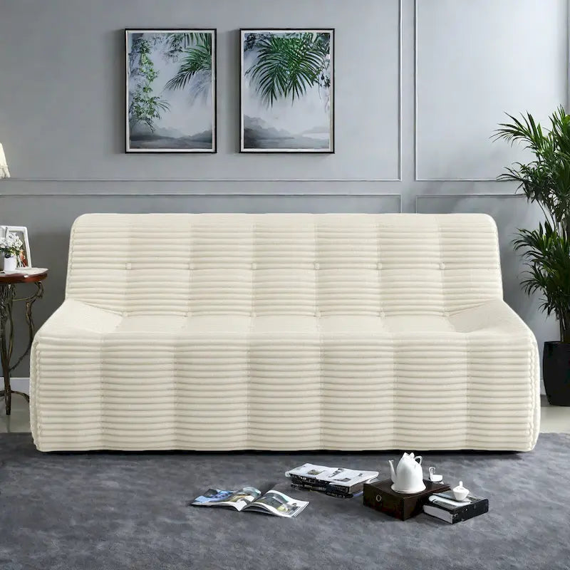 Canapé 3 places en mousse 75, sans assemblage, design compact et installation facile
