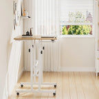 Pupitres roulants portables de 49,5 pouces, petits bureaux debout réglables en hauteur, bureaux debout mobiles avec roulettes