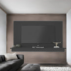 Meuble TV flottant pour téléviseurs jusqu'à 55 pouces - Meuble TV mural avec bande LED et étagère
