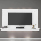 Meuble TV flottant pour téléviseurs jusqu'à 55 pouces - Meuble TV mural avec bande LED et étagère