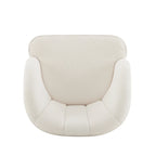Fauteuil d'appoint moderne 28.25 rembourré avec pieds en bois d'hévéa robuste pour salon