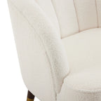 Fauteuil d'appoint moderne 28.25 rembourré avec pieds en bois d'hévéa robuste pour salon