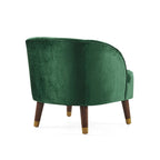 Fauteuil d'appoint moderne 28.25 rembourré avec pieds en bois d'hévéa robuste pour salon