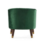 Fauteuil d'appoint moderne 28.25 rembourré avec pieds en bois d'hévéa robuste pour salon