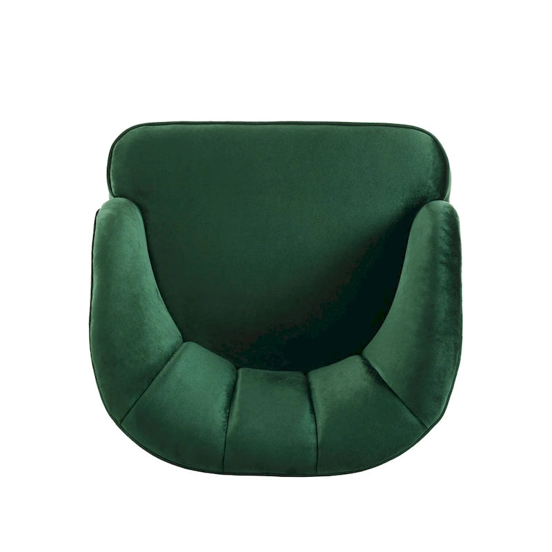 Fauteuil d'appoint moderne 28.25 rembourré avec pieds en bois d'hévéa robuste pour salon