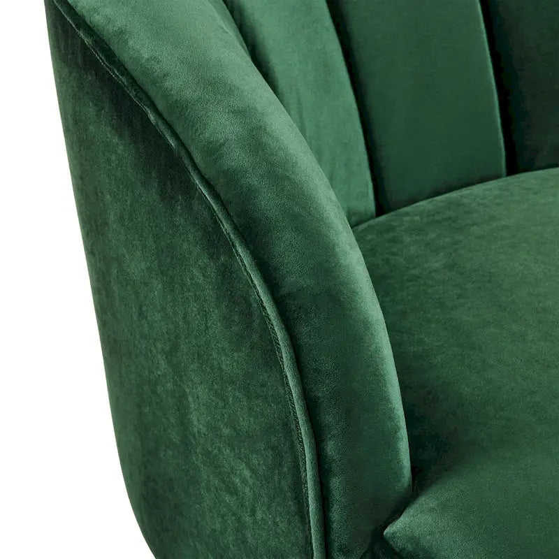 Fauteuil d'appoint moderne 28.25 rembourré avec pieds en bois d'hévéa robuste pour salon