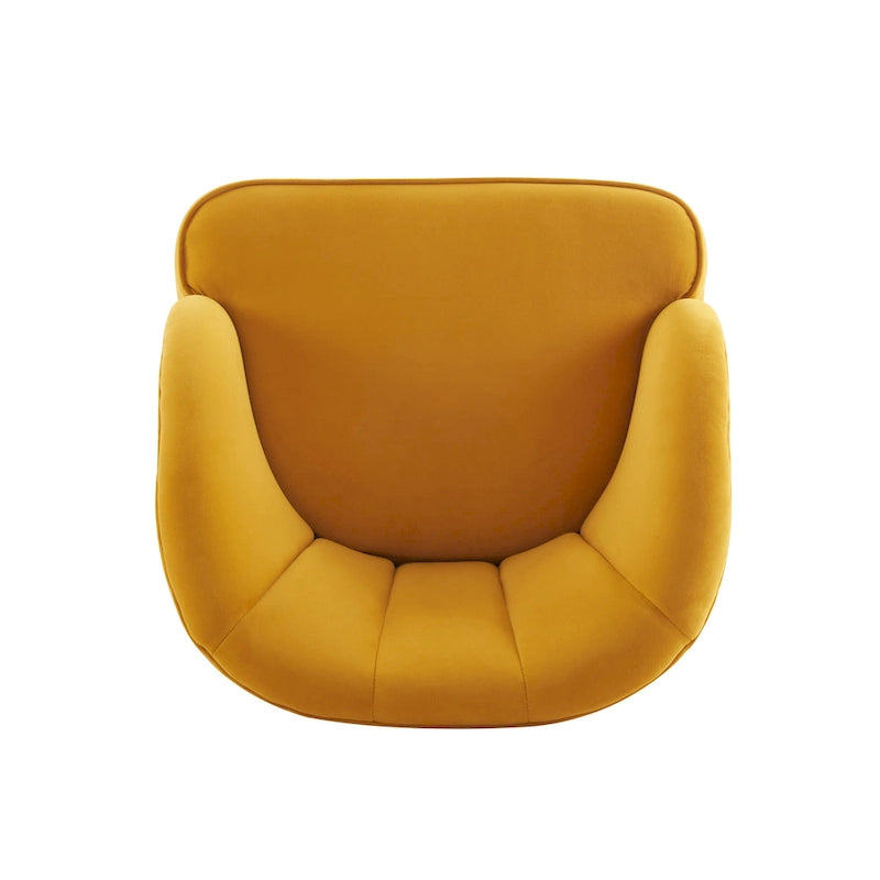 Fauteuil d'appoint moderne 28.25 rembourré avec pieds en bois d'hévéa robuste pour salon