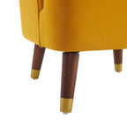 Fauteuil d'appoint moderne 28.25 rembourré avec pieds en bois d'hévéa robuste pour salon