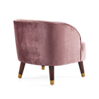 Fauteuil d'appoint moderne 28.25 rembourré avec pieds en bois d'hévéa robuste pour salon