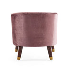 Fauteuil d'appoint moderne 28.25 rembourré avec pieds en bois d'hévéa robuste pour salon