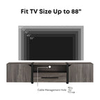 Meuble TV de rangement multifonctionnel à 5 étagères de 81 pouces
