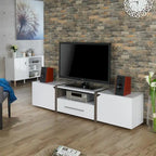 Meuble TV de rangement multifonctionnel à 5 étagères de 81 pouces