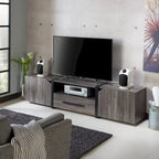 Meuble TV de rangement multifonctionnel à 5 étagères de 81 pouces