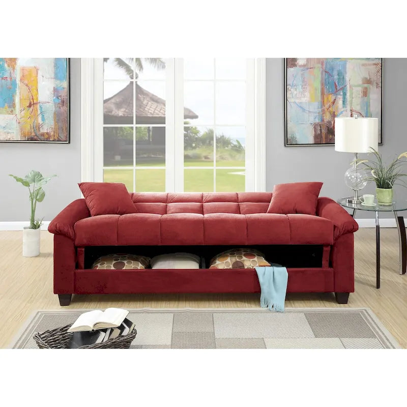 Canapé réglable en microfibre avec rangement