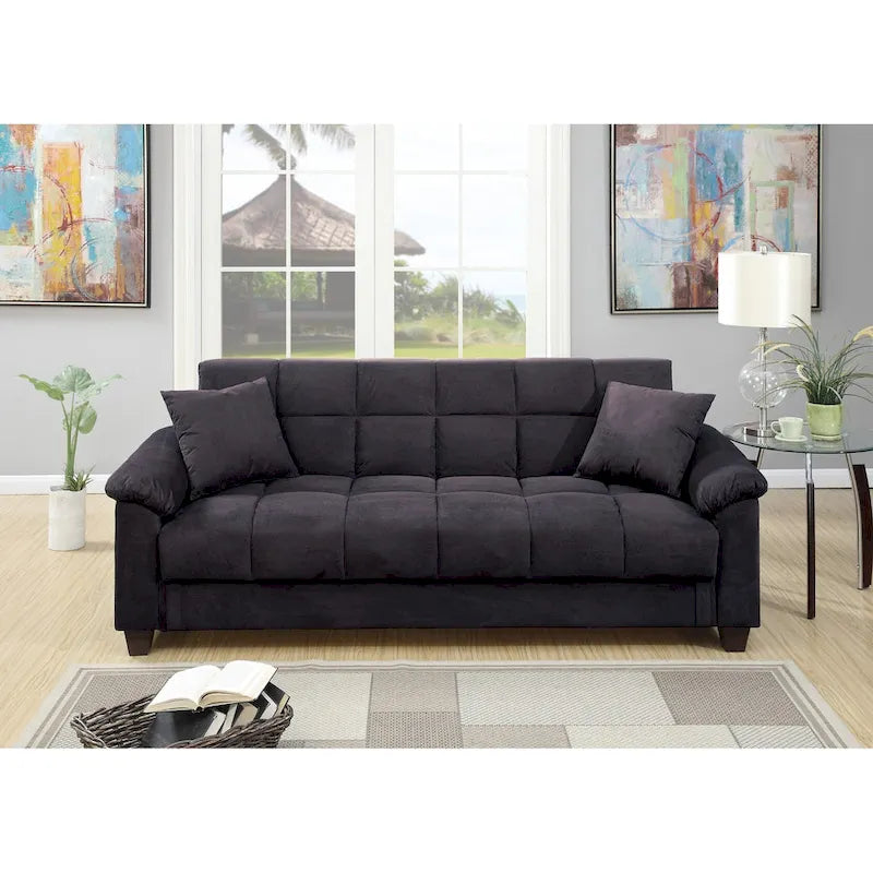 Canapé réglable en microfibre avec rangement