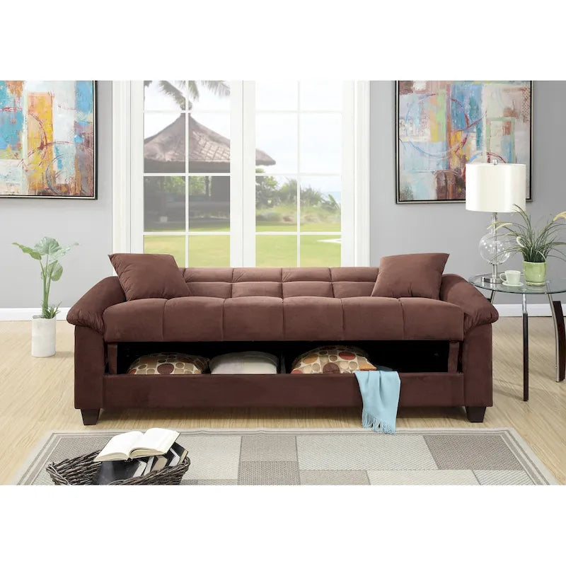 Canapé réglable en microfibre avec rangement