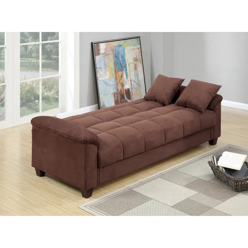 Canapé réglable en microfibre avec rangement