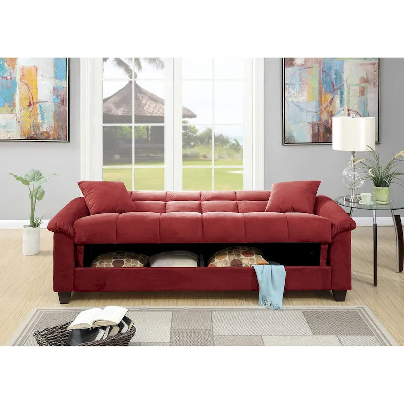 Canapé réglable en microfibre avec rangement