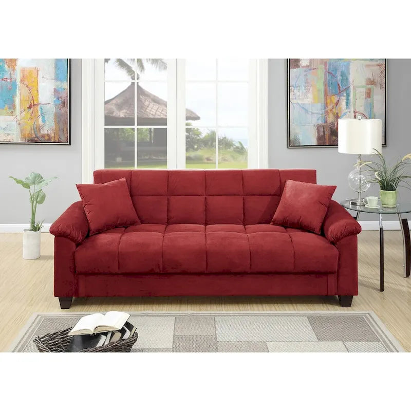 Canapé réglable en microfibre avec rangement