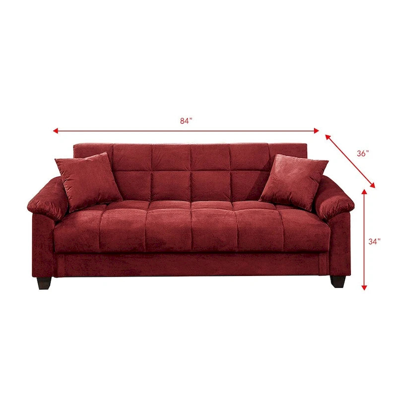 Canapé réglable en microfibre avec rangement