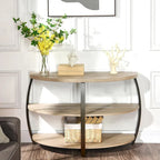 Table basse ovale, table basse elliptique industrielle à 2 niveaux