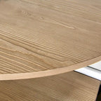 Table basse ovale, table basse elliptique industrielle à 2 niveaux