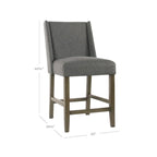Tabouret de comptoir Dinah Modern 24 - Étain - 61 cm