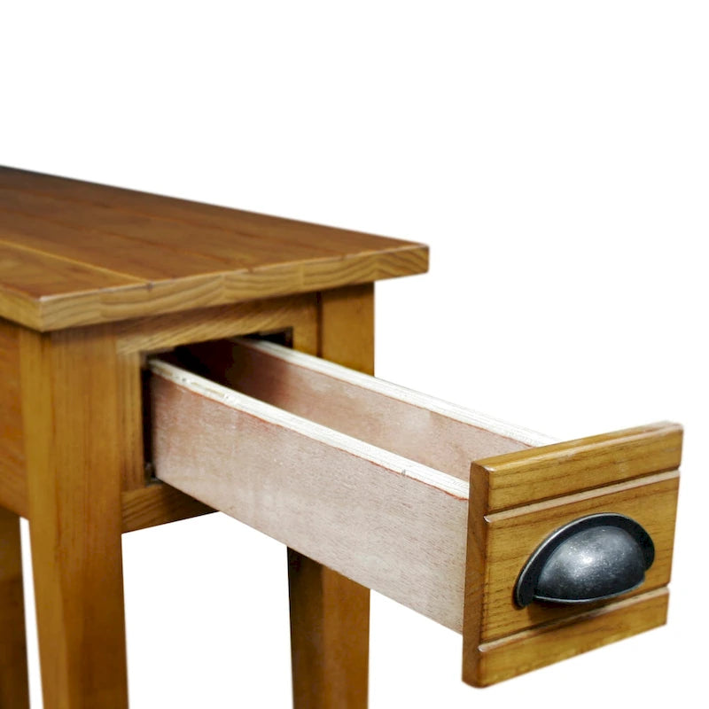 Table d'appoint étroite avec poubelle à tiroir unique 9010