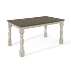 Table à manger bicolore élégante du milieu du siècle - Grise