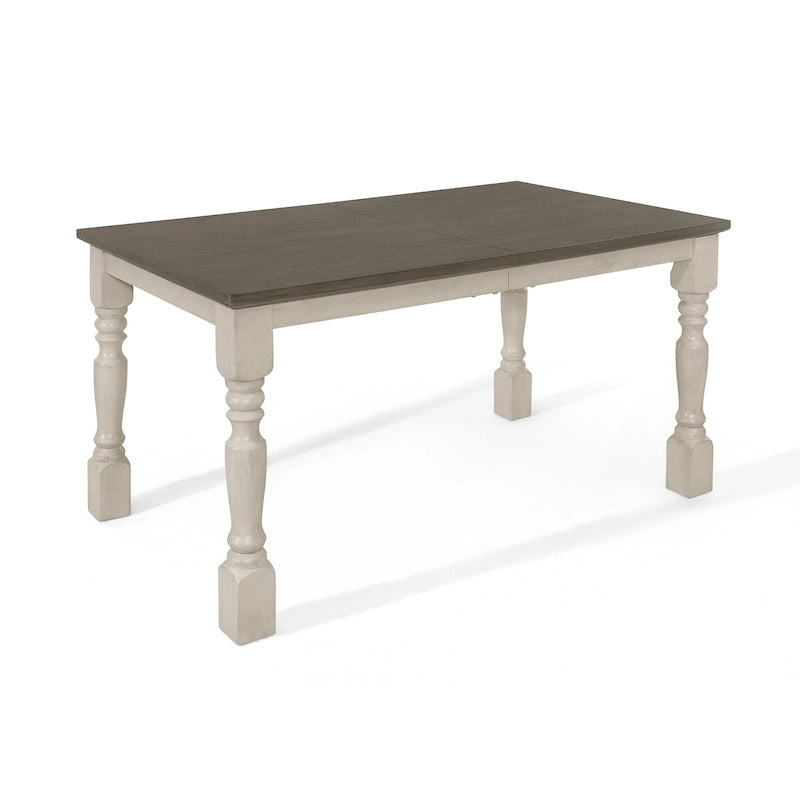Table à manger bicolore élégante du milieu du siècle - Grise