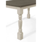 Table à manger bicolore élégante du milieu du siècle - Grise