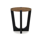 Table d'appoint Hanneforth brun/noir - 22L x 22P x 24H
