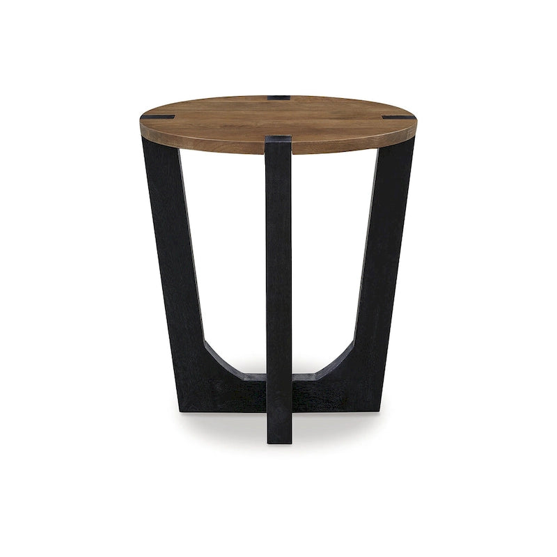 Table d'appoint Hanneforth brun/noir - 22L x 22P x 24H