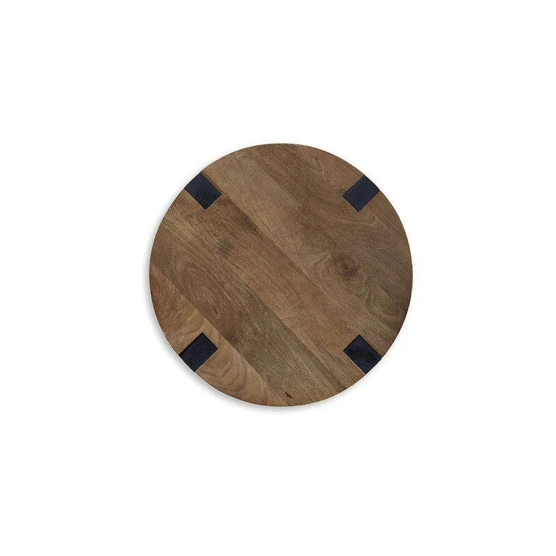 Table d'appoint Hanneforth brun/noir - 22L x 22P x 24H