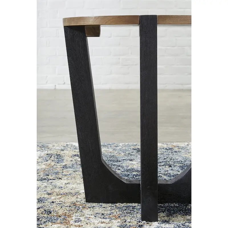 Table d'appoint Hanneforth brun/noir - 22L x 22P x 24H