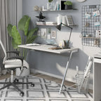 Bureau d'ordinateur en acier de 47 pouces avec ports USB