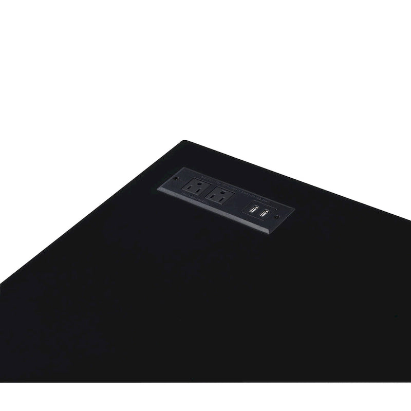 Bureau d'ordinateur en acier de 47 pouces avec ports USB