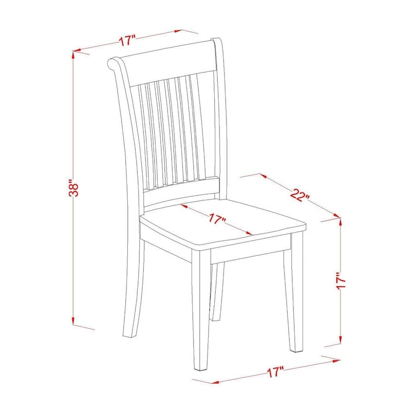Table à manger et 4 chaises de cuisine, Chêne (Pièces et options d'assise)
