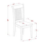 Table à manger et 4 chaises de cuisine, Chêne (Pièces et options d'assise)