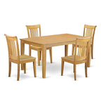 Table à manger et 4 chaises de cuisine, Chêne (Pièces et options d'assise)