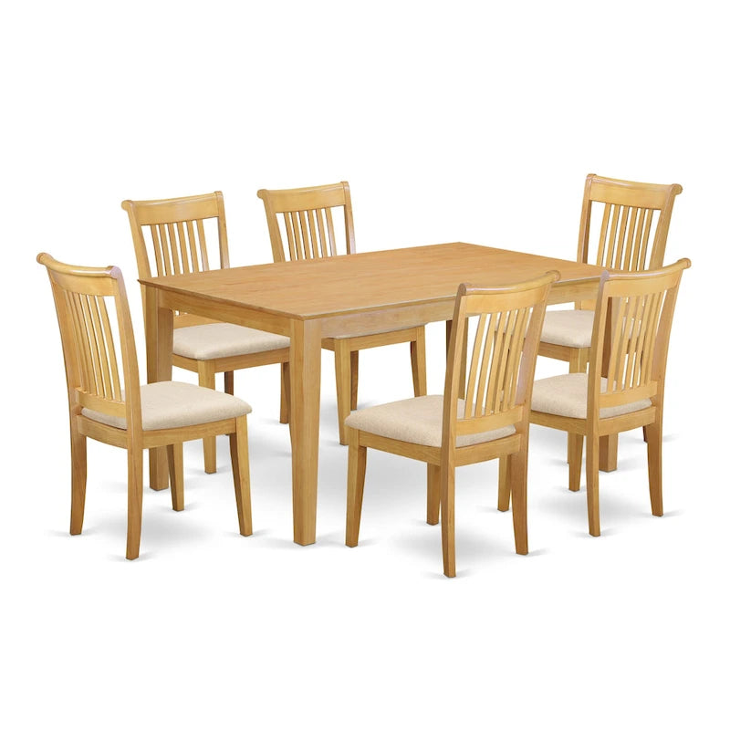 Table à manger et 4 chaises de cuisine, Chêne (Pièces et options d'assise)