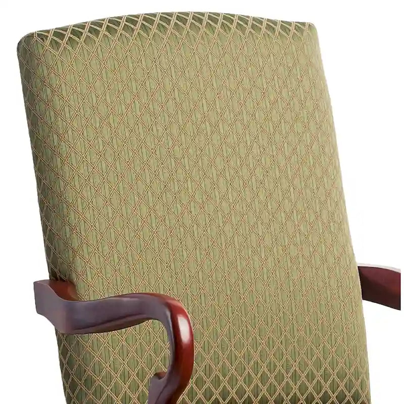 Fauteuil d'appoint à col de cygne, finition cerisier Casalis