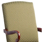 Fauteuil d'appoint à col de cygne, finition cerisier Casalis